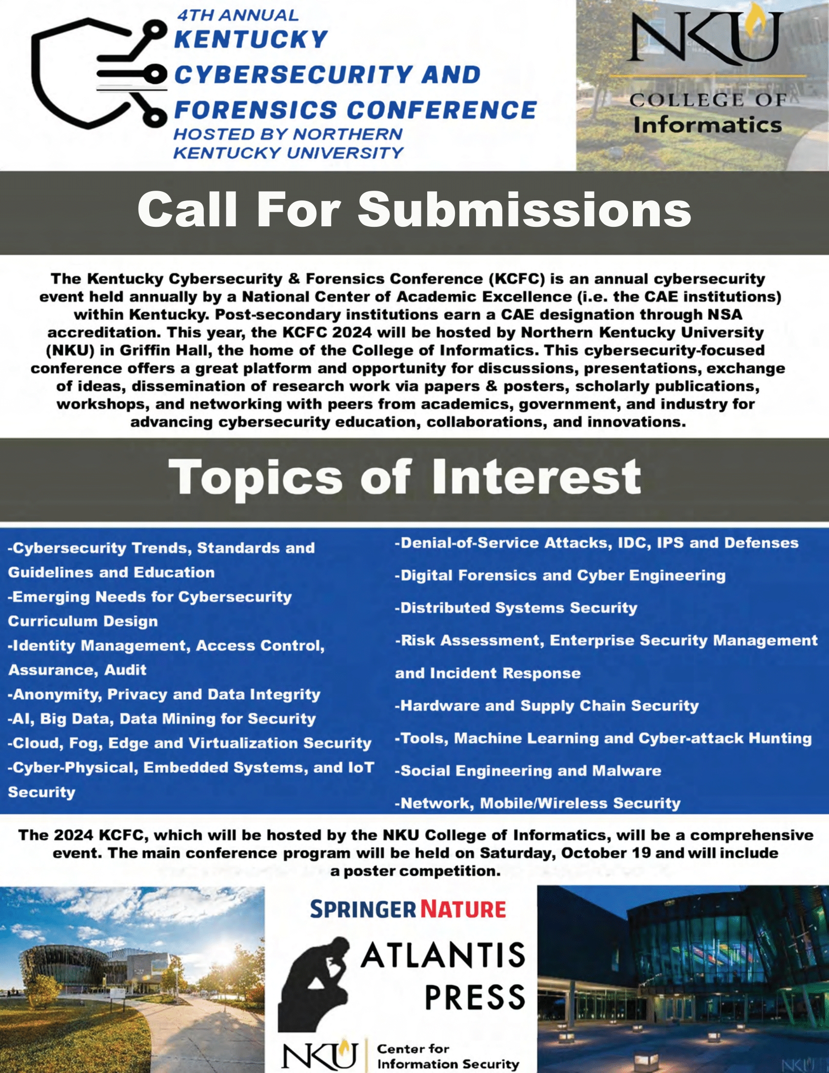 Call for submissions information. Contact chattopada1@nku.edu for more infromation.