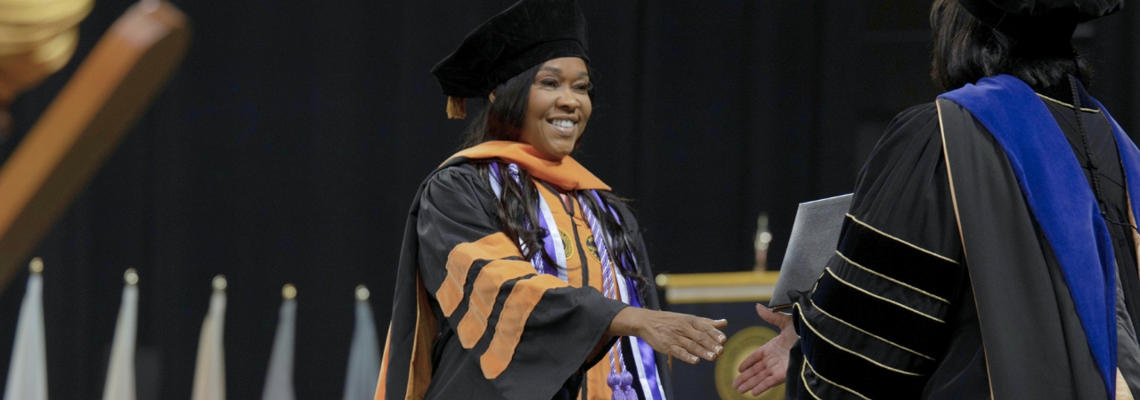 Student working on laptop