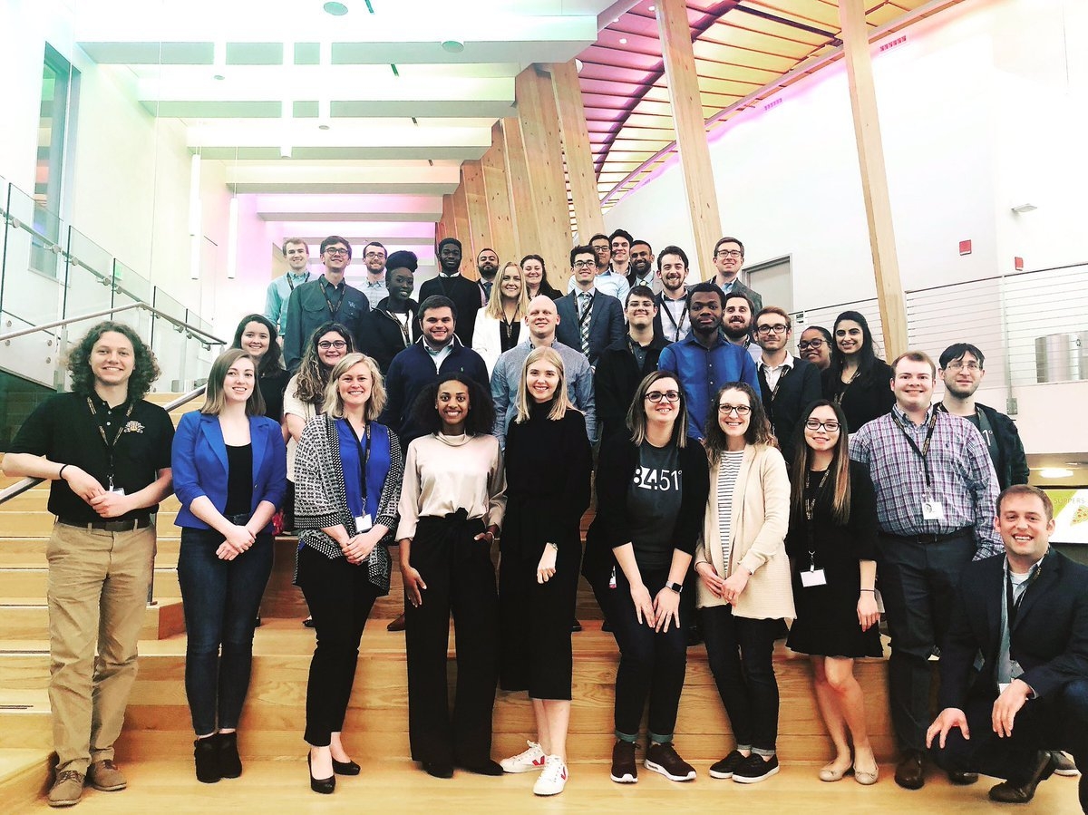 Participants of the 2024 Econ Games stand for a group photo inside Northern Kentucky University's Griffin Hall.